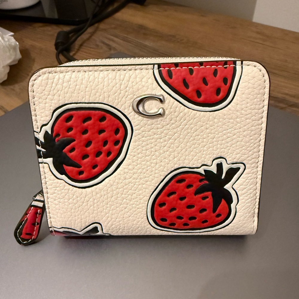 Coach Strawberry Print Wallet